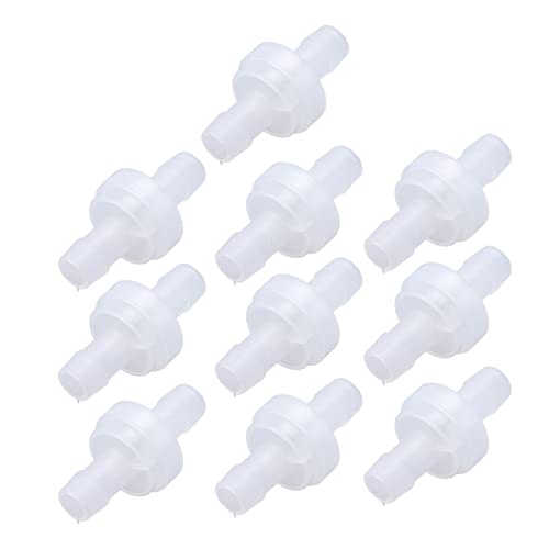Vanne D'arrêt D'eau, Clapet Anti-retour en Plastique PP 10 Pièces, Vanne D'arrêt D'eau à une Voie à Diaphragme, pour Aquarium, Nourriture et Vannes(7.9mm translucent) Cover