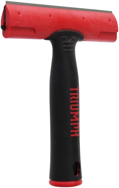 Triumph MK3 Straight Carbon Steel Scraper, 6-inch Double Edge Blade, Rubber Grip Handle