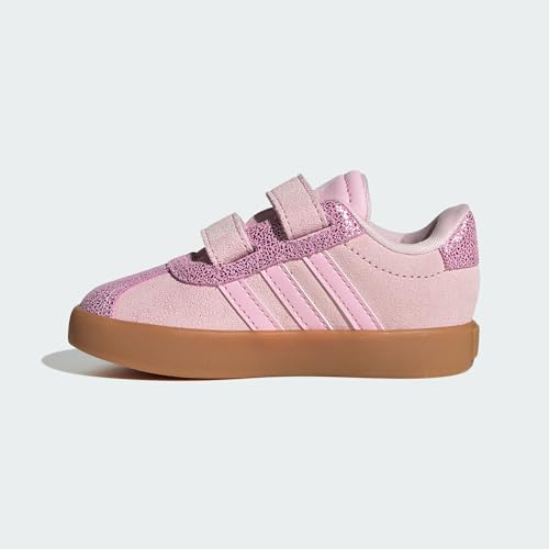 Image of adidas Boys Vl Court 3.0 Slip On Sneakers Shoes Casual - Pink, White