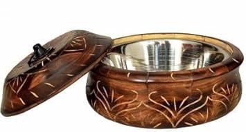 Zaara crafts Wooden Chapati Box Container - Roti Box -Serving Casseroles