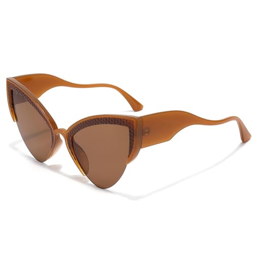 Lunettes de soleil punk UV400 demi-cerclées pour une protection de luxe