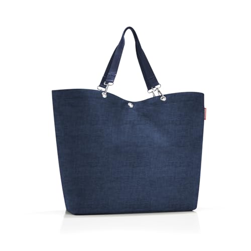 reisenthel shopper XL twist navy – Geräumige Shopping Bag und edle Handtasche in einem – Aus wasserabweisendem Material – Ansicht 4