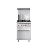 KoolMore 24 in. 4 Burner Commercial Liquid Propane Range with Oven (KM-CR24-LP)