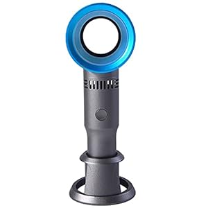 HAOSHAN Hand gehouden Bladeloze ventilator, USB-reisfans, elektrische draagbare ventilator, met 3 snelheden, verticale…
