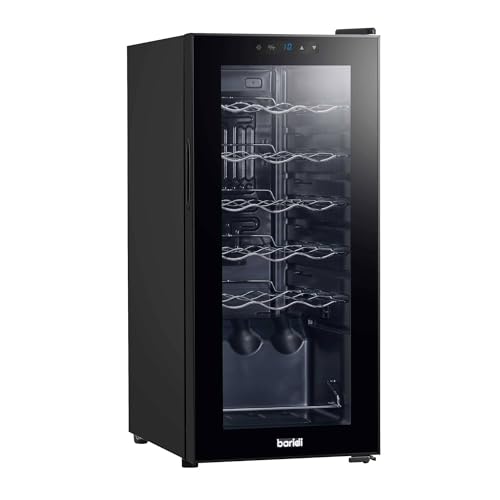 Dellonda Baridi 18 Bottle Wine Cooler Fridge with Digital Touch Screen Controls & LED Light, Black - DH6