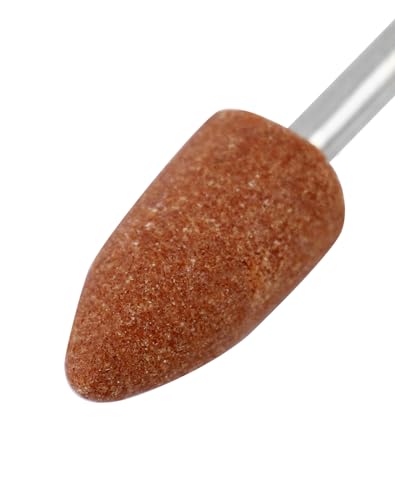 QWORK® 42 Stück Korund Schleifspitze Set, Schleifscheibenkopf, 1/8 Zoll Schaftgröße, zur Verwendung auf Edelsteinen, Glas, Metall und Holz