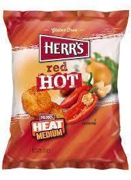 Herr's Red Hot Potato Chips, 8.5 Ounce (Pack of 9 bags)