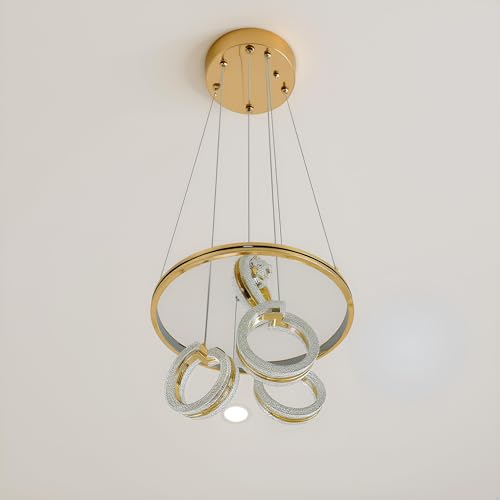 Image of LED Chandelier Lights for Ceiling Living Room, Chandeliers for Living Room Modern, Jhoomer for Hall Ceiling, Hanging Light for Home Decoration (CH53)