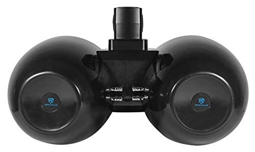Image of Rockville DWB80B Dual 8 inch 1600W Peak / 800W RMS Marine Wakeboard Tower Speakers, 4 Ohm, ABS Enclosure, Titanium Tweeter, 360 Degree Swivel Mount, Black, for Boats, Jeeps, ATVs & UTVs, 2-Piece