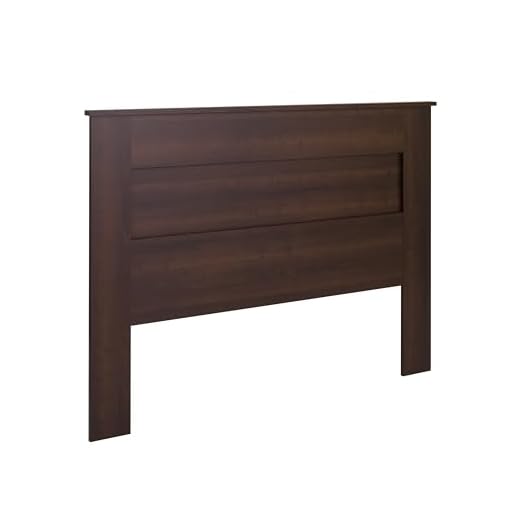 Prepac Stylish Flat Wood Panel Headboard for Queen Size Beds, Simplistic Wooden Queen Headboard 2.25" D x 64.5" W x 48" H, Espresso, EHFQ-1301-1