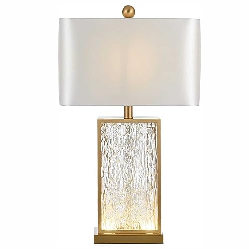Lampa stołowa z kutego żelaza - nowoczesna minimalistyczna lampa biurkowa z białym abażurem z tkaniny, idealna do gabinetu, salonu, sypialni i przy łóżku - kreatywny modny design