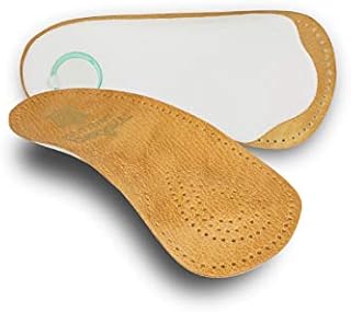 pedag Holiday Leather 3/4 Inserts for Whole Foot Support, Handmade in Germany, Men and Women's Dress Shoes, Flats, Ballet Flats, Real Leather, Tan, 1 Pair, US M 11 / EU 44