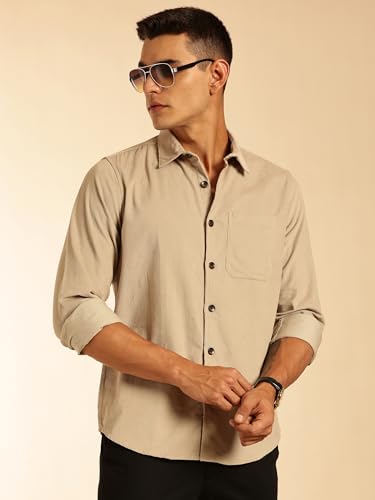 Image of Thomas Scott Men's Cotton Slim Fit Premium Corduroy Casual Shirt