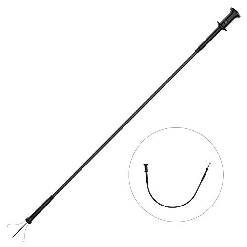 Preisvergleich Produktbild Housolution Greifer Werkzeug, 62 cm flexibel Magnetgreifer Magnetheber mit Krallengreifer, Biegsam Beleuchtungsgreifer mit LED, KFZ Werkzeug für Nägel Schrauben Gadgets Schlüssel- Schwarz
