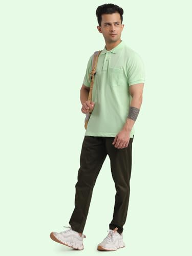 Image of Rupa Bumchums Men's Easy Care Cotton-Linen Relaxed Fit Trousers with Adjustable Drawstring and Secure Zip Pockets
