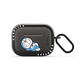 CASETiFY Doraemon バウンス AirPods Pro ケース (第1世代 & 第2世代) - Sleeping Doraemon Earbuds Case - マットチャコール