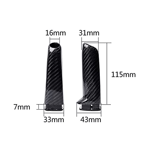 Car Handbrake Cover Grip Handle Lever For E90 E60 F30, Carbon Fiber Pattern Hand Brake Set Cover For 3 5 Series #TOP4