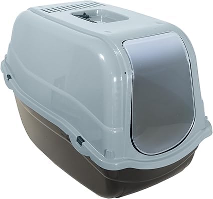 GO GREEN WITH ECO LINE HOODED CAT TOILET ICE BLUE/BLACK