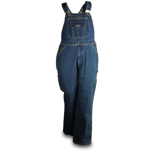 Five Brother Fleece-Lined Denim Bib Overalls, XL-Regular
