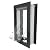 Liberty Pet Door for Walls | Clear Vinyl Dog & Cat Flap for Wall Installations | Durable & Rust-Free Aluminum Frame | Black, Large, Double Flap