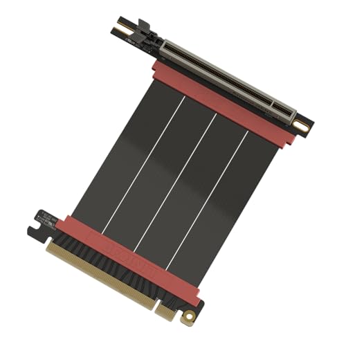LINKUP PCIe 5.0 Riser Cable | Vertical GPU Mount | Right Angle, 10cm