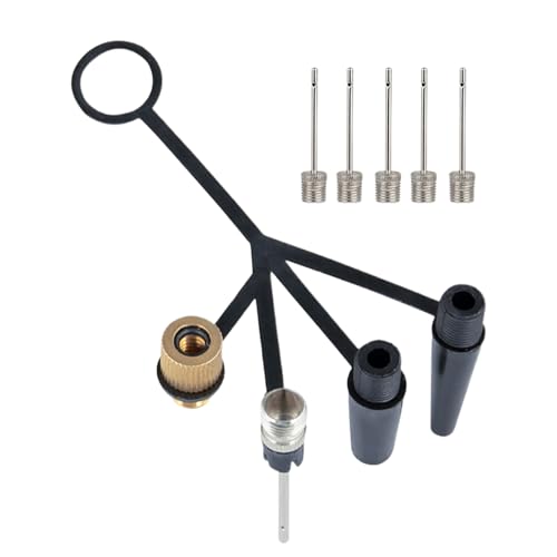 Adaptador de neumático de bicicleta, 4 accesorios de compresor de garras, adaptador de inflador de boquilla, para taller, gimnasio, globo, natación, baloncesto, viajes, entrenamiento de fitness
