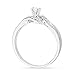 DGOLD 10KT White Gold Round Diamond Twisted Promise Ring (0.12 cttw)