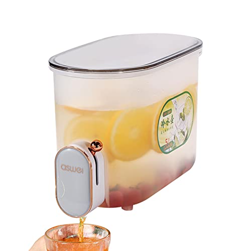 Ziurmut Dispensador de frigorífico, dispensador de bebidas, dispensador de leche, refrigerador, bebida de galón, refrigerador, dispensador de bebidas, dispensador de limonada para el hogar, cocina