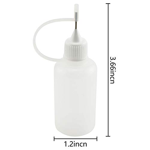Flacons de colle à pointe de précision Tegg flacon aiguille vide 30ml 12pcs - 3