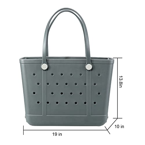 Image of Beach Bag X Large Rubber Tote Bag, Waterproof Washable Open for Women Croc Bag Hand Bag for Beach Pool Yoga