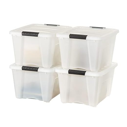 Stackable 32 Qt Storage Bins for Organization