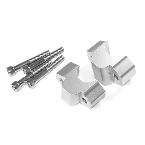 Elevador De Manillar Elevado Accesorios Motocicleta, Elevador Manillar, Manillar Arrastre, Abrazadera, Adaptador Extensible para MT-10 para MT10 para MT 10 2016-2022 Elevador De Manillar Moto(Silver)