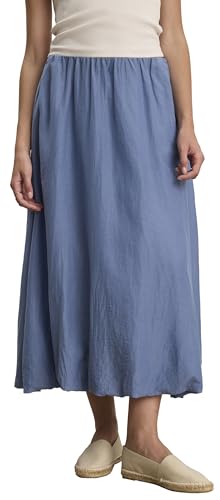 VELVET BY GRAHAM & SPENCER Women's INES Silk Cotton Voile Skirt, Sea Smoke