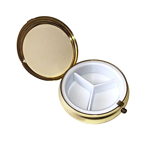 Boîte à pilules compacte Howlite bleue petit pilulier de poche pour comprimés - 3