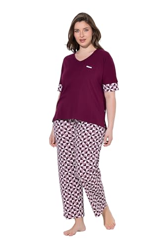 Pyjama femme deux pièces motif carreaux avec décolleté V respirant