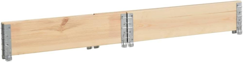vidaXL Solid Pine Wood Pallet Collar, Stackable, Foldable, Storage Solution or Raised Garden Bed - 39.4"x39.4"