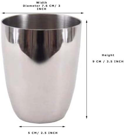 Stainless Steel Tumblers Set of 3,Steel Glass,Indian Tumblers,Steel Water Glasses set of 3 image 4