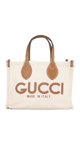 WHAT GOES AROUND COMES AROUND Womens Pre-Loved Gucci Brown Canvas Logo Print Mini Tote Brown One Size