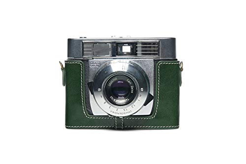 Housse moitié caméra en cuir vert pour photographier avec votre Zeiss Ikon