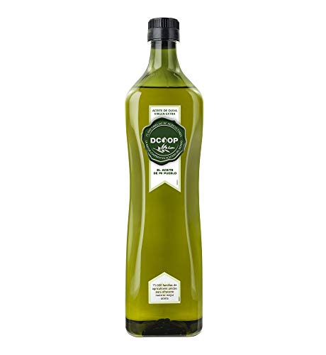 Dcoop Aceite de Oliva Virgen Extra - Coupage Estándar, Aceituna Hojiblanca y Sabor Frutado, Ideal para Cocinar, Procedente de Nuestras Cooperativas, Botella 1 Litro