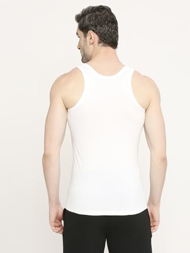 Image of VIP Bonus Classic Men Premium Cotton White Vest | Regular Fit | 100% Combed Cotton, Antibacterial and Odour Control White Vest | Combo Pack