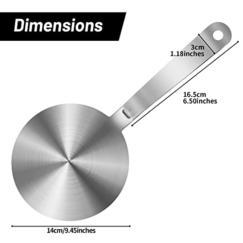 Induction Plate Adapter For Glass Cooktop Heat Diffuser For Electric Gas Glass Stove With Detachable Handle, 5.5 Inches #TOP5