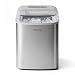 H.Koenig Macchina del ghiaccio KB14, 12 kg in 24 ore, 2 formati di cubetti, automatico, compatto, silenzioso, serbatoio 2,1 l, cubetti pronti in 10-13 minuti, paletta per ghiaccio, silver, 120W