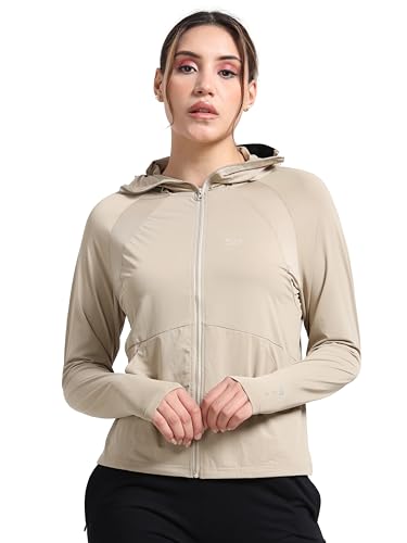 Image of FabSeasons FabSports Women's UV Protection Sun Screen Jacket, Full Zip Sun Protection Clothing, Lightweight with UPF 50+ Protection for Outdoors, with Pockets, Sun Protective Clothing for Women