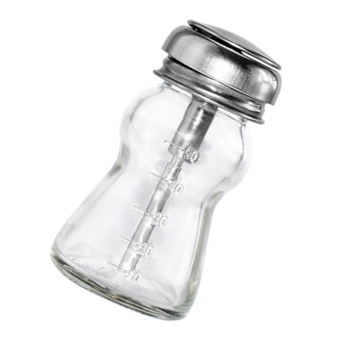 Alipis Refillable Thickened Glass Bottle with Pump Dispenser for Nail Polish Remover and Makeup Portable Compact Multipurpose Glass Container for Alcohol Toner and Solvents