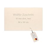 The Felt Store feltro bianco 50 x 30 cm spessore 10 mm, peso specifico 0,36 (solido) feltro spesso, feltro di lana - Made in Germany