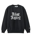 [エックスガール] ×チャンピオン リバースウィーブRフェーデッドロゴスウェットトップ x Champion REVERSE WEAVE R FADED LOGO SWEAT TOP 105254012022 BLACK S