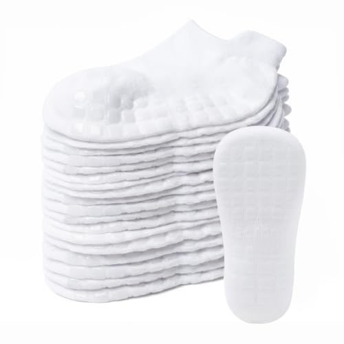 Image of Non-Slip Baby Cotton Ankle Socks with Grippers for Toddler Walking | 0 Months-7 Years, Unisex for Infant Boys Girls Kids, Anti Skid Soles