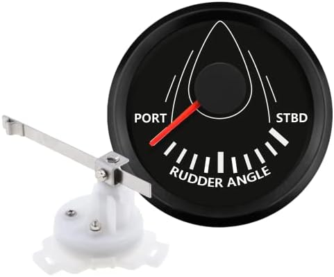 ELING Waterproof Rudder Angle Indicator Gauge Meter 0-190ohm with Mating Sensor 2"(52mm) with Backlight