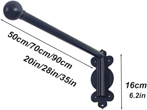 Supports de rideaux de 90 cm robustes à bras oscillants réglables - 6